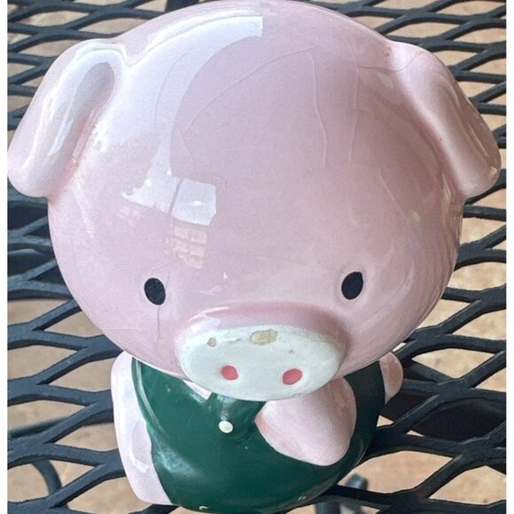 Set of 2 VINTAGE Alligator and Pink Pig Ceramic Collectible Figurines (READ) - Picture 5 of 15